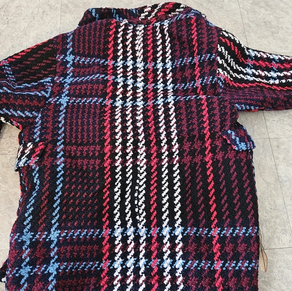 H&M Jacquard Weave Wool Coat L. NWOT - Picture 8 of 8